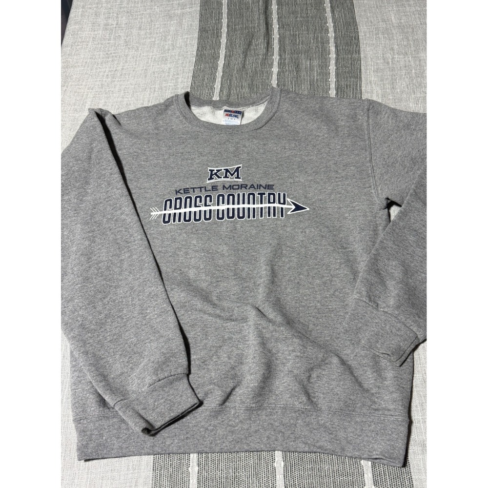 Jerzees NuBlend Kettle Moraine Cross Country Sweatshirt Gray Small KM XC